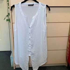 White translucent dress shirt